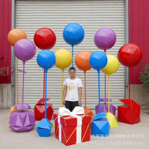Jiahua Garden Sculpture Fiberglass <b>Balloon</b> Sculpture Outdoor Decoration For Shopping Mall Building Entrance - Product Image 4