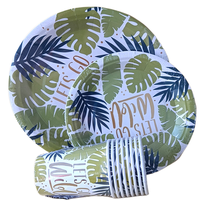Kits de fournitures jetables pour fêtes Assiettes en papier et gobelets en papier jetables pour événements et fêtes