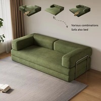 Sillón Cama Convertible Compacto y Plegable, Fácil de Montar, Esponja de Alta Resiliencia, Sofá Cama Multifuncional para Dormitorios y Estudios