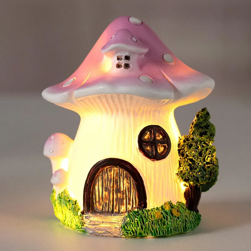 Novità luce notturna a fungo luminosa da regalo in resina decorazione creativa per stanza dei funghi lampada da notte per casa