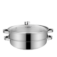 Yolecen épaissi en acier inoxydable soupe vapeur transfrontalière multifonctionnelle Double couche monocouche marmite cuisinière à induction