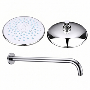 Ensemble de <span class=keywords><strong>douche</strong></span> mural à effet pluie avec tuyau de rechange, en laiton noir, luxe moderne, universel pour salle de bain - Product Image 3