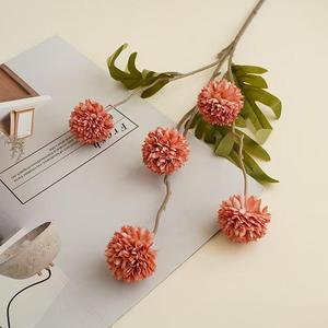 Ornements de <span class=keywords><strong>d</strong></span>écoration de mariage élégance Flores Artificiales 5 têtes pissenlits <span class=keywords><strong>d</strong></span>'automne tennis de table chrysanthème fleur artificielle - Product Image 4