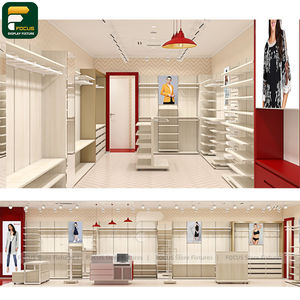 Étagère d'exposition de vêtements contemporaine, comptoir de vêtements, armoire à vêtements, meuble de magasin en verre - Product Image 5