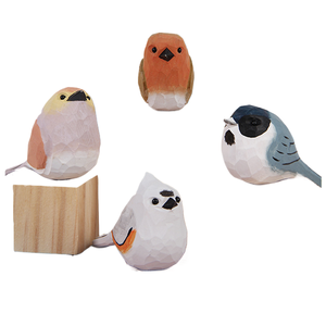 Ornements en bois pour petits oiseaux, en stock, cadeaux décoratifs, bricolage pour le bureau et le salon. - Product Image 2