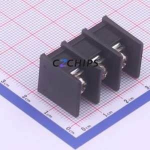 WJ45C-B-9.5-3P Barrier Terminal Block Through hole Component (THT),P=9.5mm Connector Two Sides 9.5mm 1x3P Straight Pin - Product Image 1