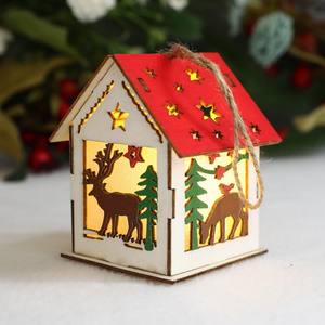 Yiwu Shuangyuan, recién llegado, casa De Madera De Navidad con luces LED, decoración De árbol De Año Nuevo, <span class=keywords><strong>Casita</strong></span> De Navidad De Madera - Product Image 2