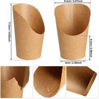 Boîtes à popcorn jetables en papier gaufré pour fête à emporter de 14oz avec support pour frites