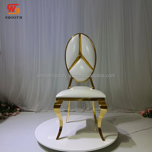 LEDA Event Banquet Decoration High Quality Gold Metal High-backed <b>Chair</b> Stainless Steel Dinner <b>Chair</b> - Product Image 6