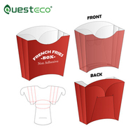 Boîte à frites personnalisée en carton blanc de qualité alimentaire, design efficace avec revêtement anti-graisse pour la restauration rapide à emporter