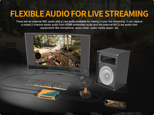 Boîte <span class=keywords><strong>de</strong></span> <span class=keywords><strong>capture</strong></span> UC1218-4K PRO HDMI2.0 pour la diffusion en direct |   Compatible OBS/Zoom/VMix - Product Image 4