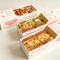 Boîte à tiroir en papier kraft de qualité alimentaire imprimée sur mesure pour emballage de burgers, frites, sandwichs et plats à emporter
