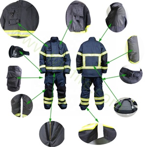 بدلة مكافحة الحرائق ، ملابس بدلات الإطفاء ، بدلة إطفاء ممتازة مع تنفس - Product Image 5