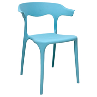 PP-Kunststoff Einfacher Stil Modernes Design Umweltfreundlicher Langlebiger Stapelbarer Hohlstuhl für Restaurant Hotel Wohnzimmer Schule