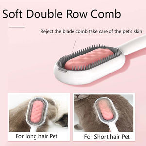 2 in 1 Pet Cleaning Brush for Dog Deshedding Pet Grooming Comb Pet Hair Remover Massage Brush for <b>Cats</b> Dogs Lint Remover - Product Image 6