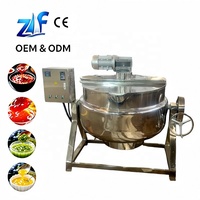 Olla Industrial de Acero Inoxidable de 50L-600L con Agitador Sanitario para Cocinar, Mezclar y Hervir Sopas y Papillas