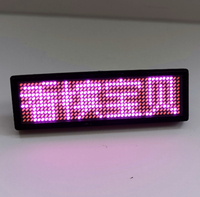 Badge LED programmable USB pour décorations de fête, publicité, badge nominatif lumineux, réutilisable, vente chaude