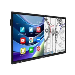 Tela LCD digital eletrônica do sistema operacional duplo com suporte móvel para a alta precisão que escreve a placa interativa eletrônica