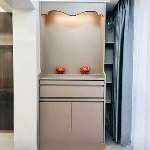 Vente directe d'usine, armoire à Bouddha en bois et marbre sur mesure pour usage domestique, armoire à Bouddha moderne - Product Image 3