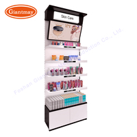 Étagère d'exposition de maquillage pour magasin de cosmétiques à la mode avec éclairage, vitrine pour cils, étagère de présentation de cosmétiques