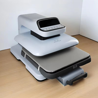 Presse à chaleur plate automatique pour sublimation 38x38cm, machine d'impression pour t-shirts et coques de téléphone, machine à transfert de film vinyle automatique