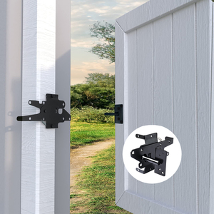 Serrure de porte de clôture à levier de gravité automatique robuste loquet de porte en acier inoxydable <span class=keywords><strong>autobloquant</strong></span> pour montage de poteau de porte en PVC en bois - Product Image 1