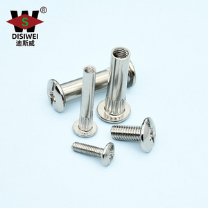 Vis de serrage Disiwei M4 M6 à tête Phillips, nickelées, connecteurs de quincaillerie pour joints de panneaux de bois - Product Image 2
