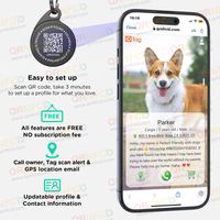 Individuelles Günstiges Langlebiges QR-Code Haustier-ID-Etikett für Hunde