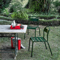 Ensemble table et chaises d'extérieur en alliage d'aluminium pour cour, jardin, balcon, terrasse, gîte, café, restauration, mobilier commercial et de loisirs