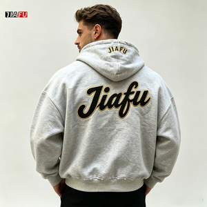 <strong>Men's</strong> <strong>Hoodies</strong> Heavyweight Oversized Blank Zip up Hooded High Quality Fleece Custom Embroidery Logo <strong>Hoodies</strong> <strong>for</strong> <strong>Men</strong> Hot Supplier - Product Image 2