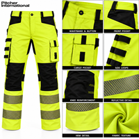 Pantalons de travail de sécurité personnalisés avec poches cargo pour les marques d'uniformes industriels en marque blanche, fourniture OEM