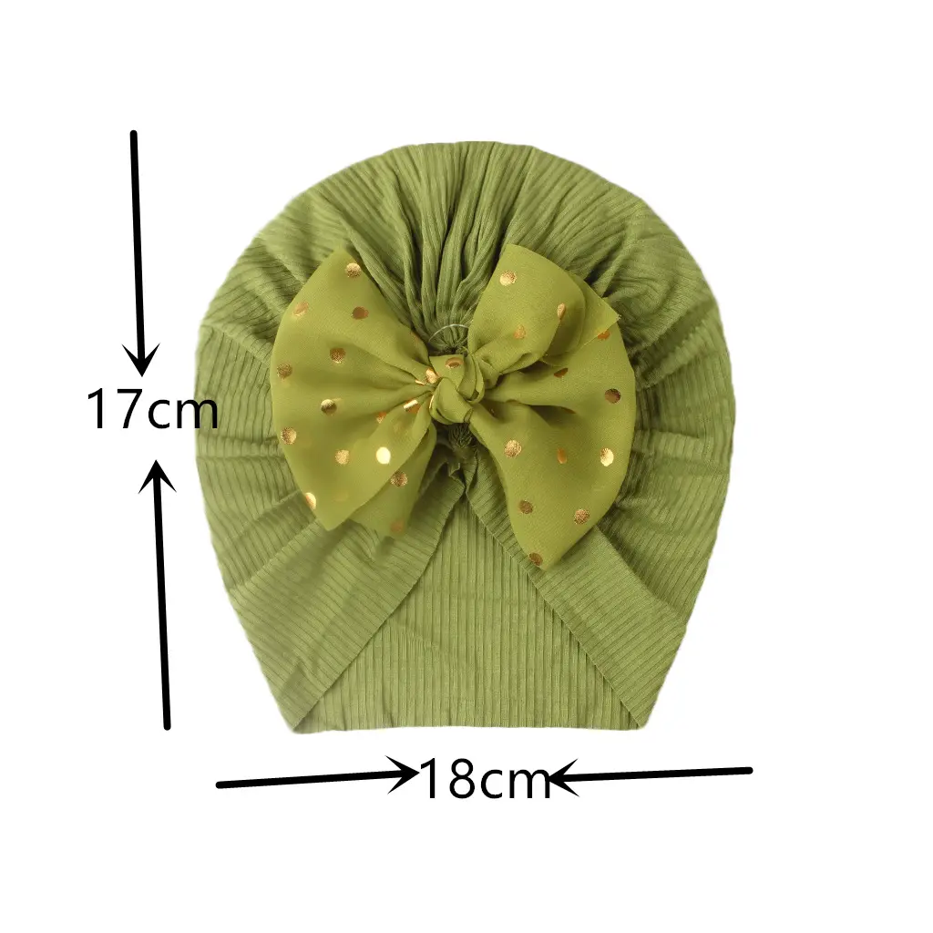 Lovely Shiny Bowknot Baby Cute Solid Color Baby Girls Boys Hat Turban Soft Newborn Infant Beanies Head Wraps
