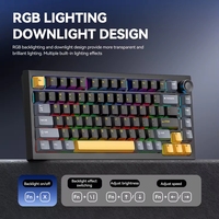Clavier de jeu DARK ALIEN K75 PRO 4000mAh durable avec disposition à 75 touches, mécanique trois modes et bouton rotatif multimédia