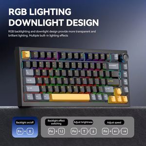 Tastiera da Gaming DARK ALIEN <span class=keywords><strong>K75</strong></span> PRO 4000mAh Resistente con Layout a 75 Tasti, Tre Modalità Meccaniche e Pulsante Rotante Multimediale - Product Image 3