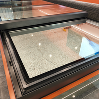 Sistema de Ventana de Techo Corrediza Plegable Motorizada Eléctrica Automática con Control Remoto, de Aleación de Aluminio y Cristal, Tipo Louver