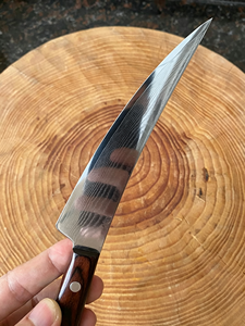 Couteau à désosser en acier Damas de qualité supérieure, manche en bois de Pakka rouge, lame à motif ondulé, cadeau élégant pour chef cuisinier, cadeau de pendaison de crémaillère, cadeau de fêtes - Product Image 3