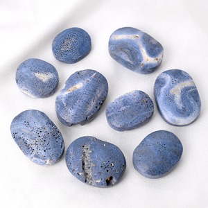 Piedra de Coral Azul Pulida a Mano para Decoración y Relajación, Cristal Natural Curativo al por Mayor - Product Image 2