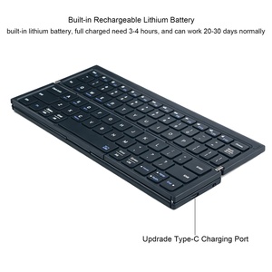 Tastiera Portatile Pieghevole a Tre Ante con Touchpad, Ricaricabile USB-C, Wireless, da Viaggio per <span class=keywords><strong>iPad</strong></span> e Tablet iOS - Product Image 6