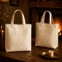 Sac cadeau en toile réutilisable pour les fêtes, en stock, personnalisation du logo disponible, vente en gros