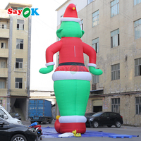 Sayok Expédition rapide Tissu Oxford personnalisé Décorations extérieures de Noël Grinch de Noël gonflable à vendre