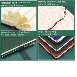 Tùy chỉnh A5 máy tính xách tay với bút 100 sheets PU da Bìa may ràng buộc in phong cách cho các trường học Nhật ký - Product Image 5