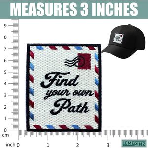 Find Your Own Path Embroidery <b>Patch</b> 3 Inches Iron <b>On</b> <b>Sew</b> <b>On</b> Travel Applique <b>Patch</b> For Bags Fabric Nonwoven Felt - Product Image 3