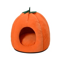 Maison pour chat et chien semi-fermée en velours moderne de luxe, lit pour chaton, housse amovible, lavable, accessoires pour animaux de compagnie, cadeau de Noël