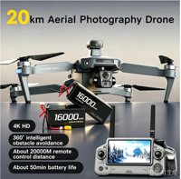 KF100 MAX GPS Motor Tanpa Sikat Daya Tahan Baterai Lama Waktu Terbang Lama Jangkauan Jauh Penghindaran Hambatan Pesawat UAV Remote Control Pemula