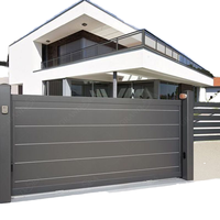Portail de villa moderne en acier K-draw, design personnalisé pour entrée de jardin extérieur