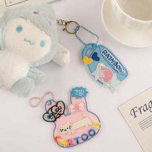 Hot Sell Personalized DIY Luggage Tag Label Key <b>Ring</b> Bag Chain Accessories <b>Blank</b> Embroidery Patch - Product Image 5