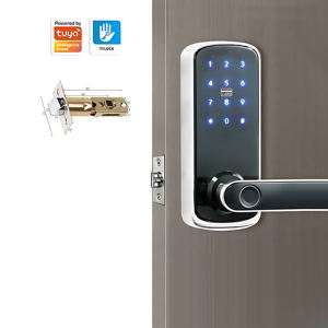 TAICHEN Serrure Intelligente Tuya <span class=keywords><strong>Wifi</strong></span> Ttlock Sans Clé RFID Empreinte Digitale <span class=keywords><strong>Code</strong></span> Serrure de Porte Intelligente avec Alliage d'Aluminium pour Porte Principale - Product Image 1