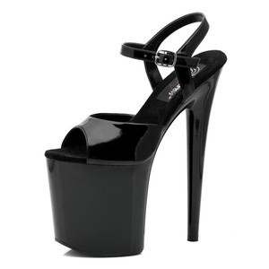 Sandalias Plataforma 17CM High Peep Toe Fashion Lace up Women Pole <b>Dance</b> Shoes Platform Stripper <b>Heels</b> for Ladies - Product Image 1