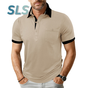 <span class=keywords><strong>Polo</strong></span> da Uomo di Alta Qualità all'Ingrosso, Nuova Collezione Europea, Magliette Corte Casual con Tasca e Bottoni, Taglie Grandi - Product Image 4