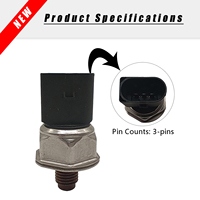 Sensor de Presión de Combustible de Alta Calidad 55PP22-01 9307Z521A para Excavadora Doosan DX150/DX225/DX300, Repuestos para Motor